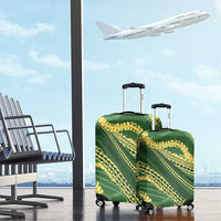 Polynesian Puakeniken Pikake Twisted Lei Luggage Cover Emerald LT7 - Polynesian Pride