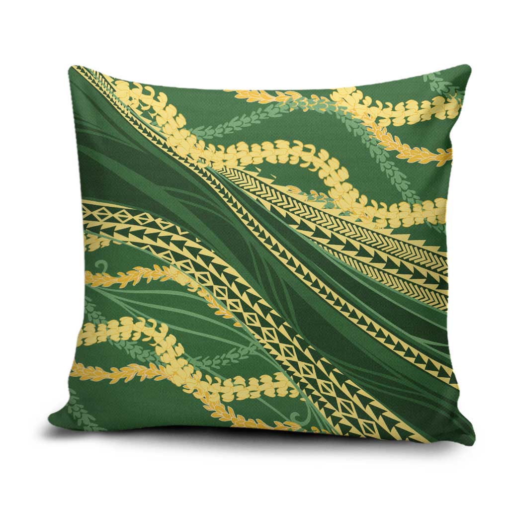 Polynesian Puakeniken Pikake Twisted Lei Pillow Cover Emerald LT7 Emerald - Polynesian Pride