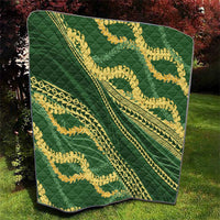 Polynesian Puakeniken Pikake Twisted Lei Quilt Emerald LT7 - Polynesian Pride