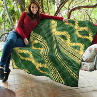 Polynesian Puakeniken Pikake Twisted Lei Quilt Emerald LT7 - Polynesian Pride
