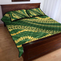 Polynesian Puakeniken Pikake Twisted Lei Quilt Bed Set Emerald LT7 - Polynesian Pride