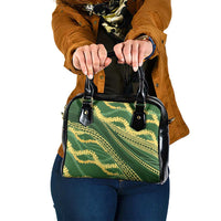 Polynesian Puakeniken Pikake Twisted Lei Shoulder Handbag Emerald LT7 One Size Emerald - Polynesian Pride