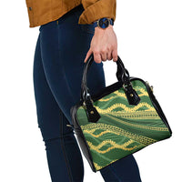 Polynesian Puakeniken Pikake Twisted Lei Shoulder Handbag Emerald LT7 - Polynesian Pride
