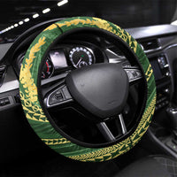 Polynesian Puakeniken Pikake Twisted Lei Steering Wheel Cover Emerald LT7 Universal Fit Emerald - Polynesian Pride