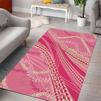 Polynesian Puakeniken Pikake Twisted Lei Area Rug Rose Pink LT7 - Polynesian Pride