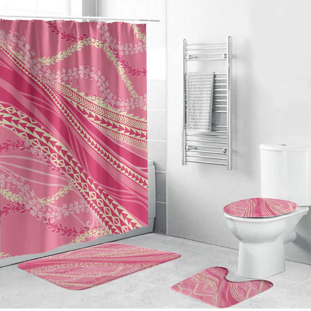 Polynesian Puakeniken Pikake Twisted Lei Bathroom Set Rose Pink LT7 Bathroom Set (4 pcs) Rose Pink - Polynesian Pride