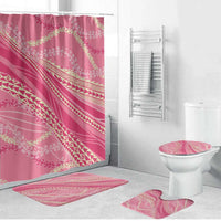 Polynesian Puakeniken Pikake Twisted Lei Bathroom Set Rose Pink LT7 Bathroom Set (4 pcs) Rose Pink - Polynesian Pride