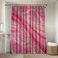 Polynesian Puakeniken Pikake Twisted Lei Bathroom Set Rose Pink LT7 Shower Curtain Only Rose Pink - Polynesian Pride