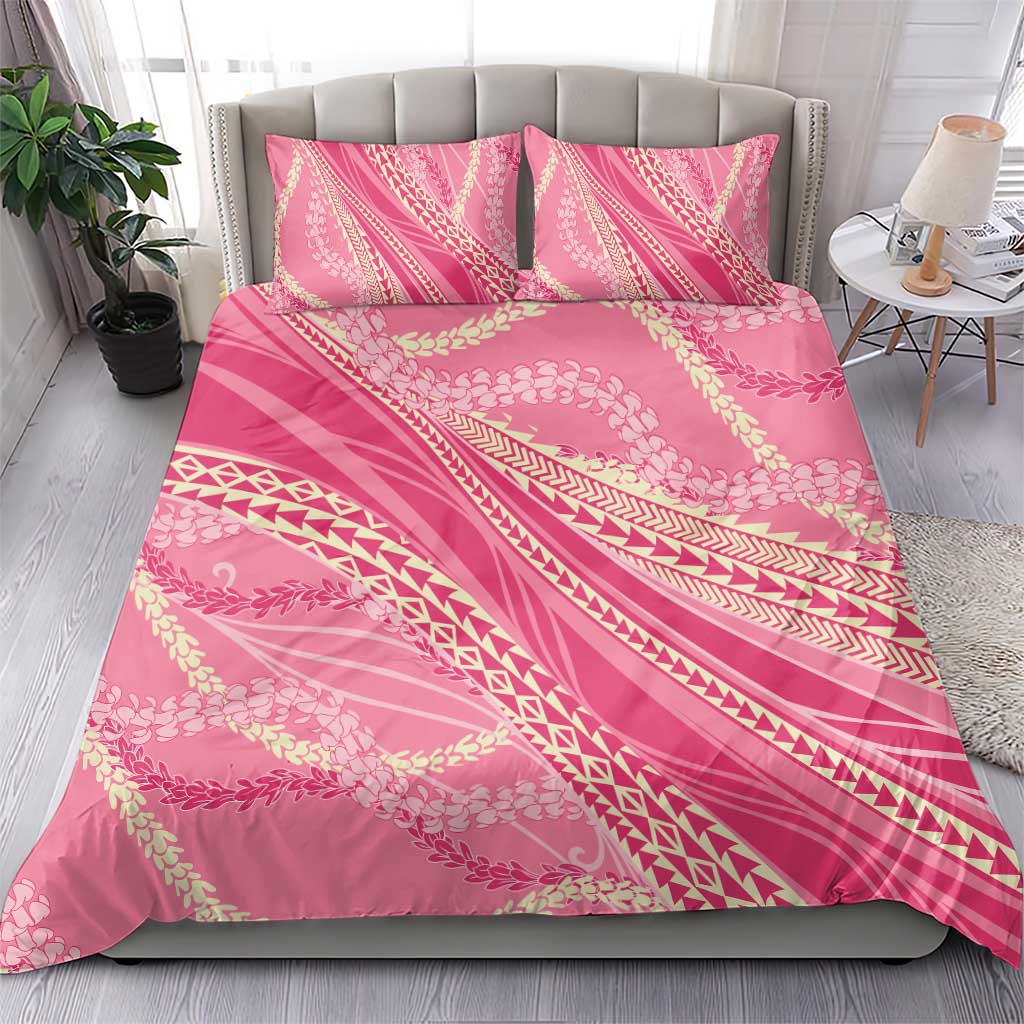 Polynesian Puakeniken Pikake Twisted Lei Bedding Set Rose Pink LT7 - Polynesian Pride