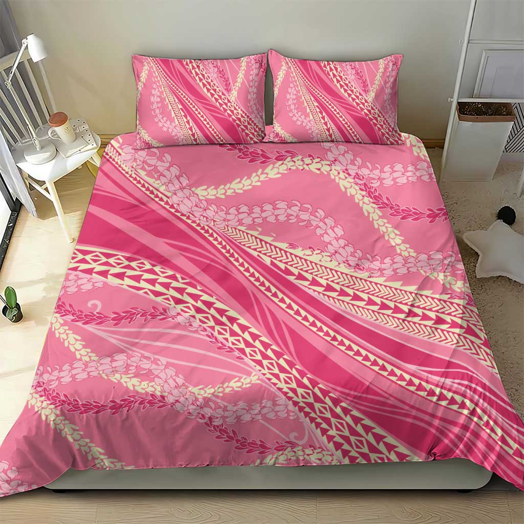 Polynesian Puakeniken Pikake Twisted Lei Bedding Set Rose Pink LT7 - Polynesian Pride