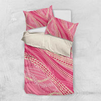 Polynesian Puakeniken Pikake Twisted Lei Bedding Set Rose Pink LT7 US Twin 172cm x 218cm Rose Pink - Polynesian Pride
