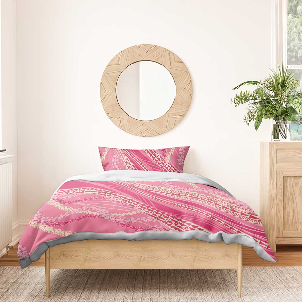 Polynesian Puakeniken Pikake Twisted Lei Bedding Set Rose Pink LT7 - Polynesian Pride