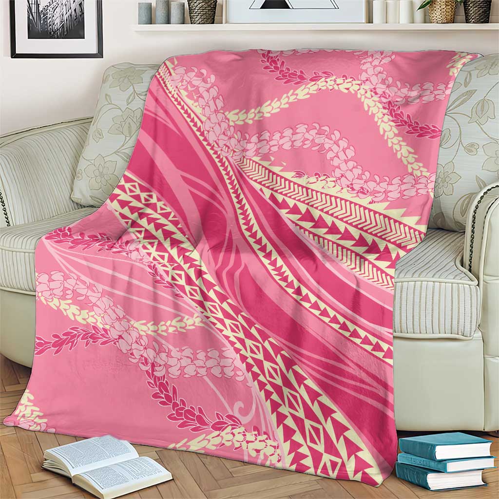 Polynesian Puakeniken Pikake Twisted Lei Blanket Rose Pink LT7 - Polynesian Pride
