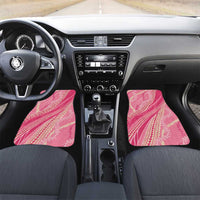 Polynesian Puakeniken Pikake Twisted Lei Car Mats Rose Pink LT7 Set 2pcs - Front Rose Pink - Polynesian Pride