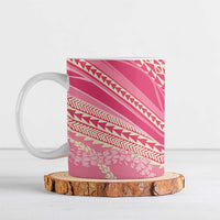 Polynesian Puakeniken Pikake Twisted Lei Ceramic Mug Rose Pink LT7 Rose Pink - Polynesian Pride
