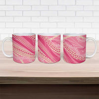 Polynesian Puakeniken Pikake Twisted Lei Ceramic Mug Rose Pink LT7 - Polynesian Pride