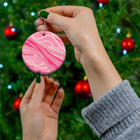 Polynesian Puakeniken Pikake Twisted Lei Ceramic Ornament Rose Pink LT7 - Polynesian Pride