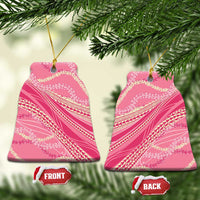 Polynesian Puakeniken Pikake Twisted Lei Ceramic Ornament Rose Pink LT7 Bell Flake Rose Pink - Polynesian Pride