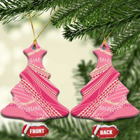 Polynesian Puakeniken Pikake Twisted Lei Ceramic Ornament Rose Pink LT7 Christmas Tree Rose Pink - Polynesian Pride