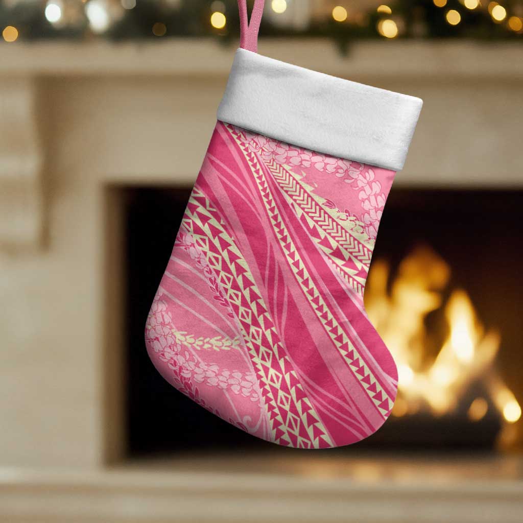 Polynesian Puakeniken Pikake Twisted Lei Christmas Stocking Rose Pink LT7 Set of 2 Rose Pink - Polynesian Pride