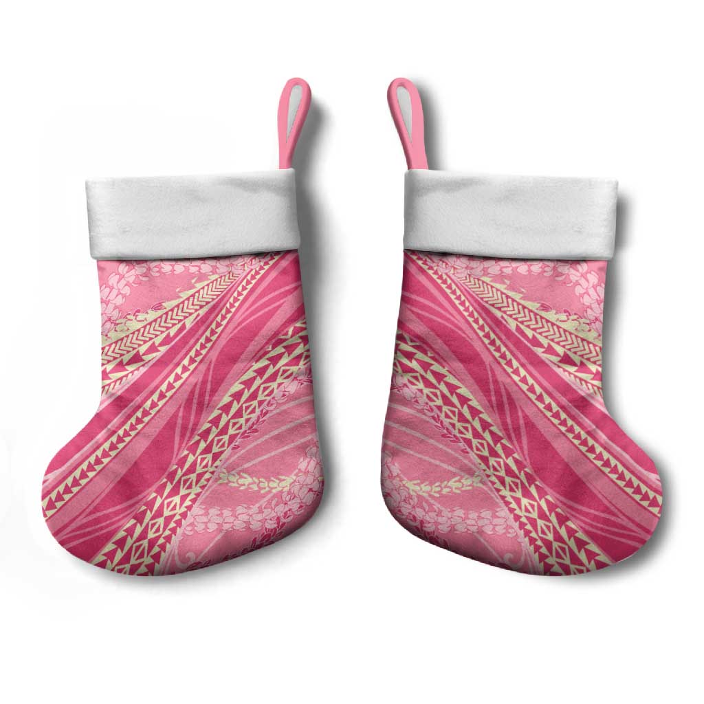 Polynesian Puakeniken Pikake Twisted Lei Christmas Stocking Rose Pink LT7 - Polynesian Pride