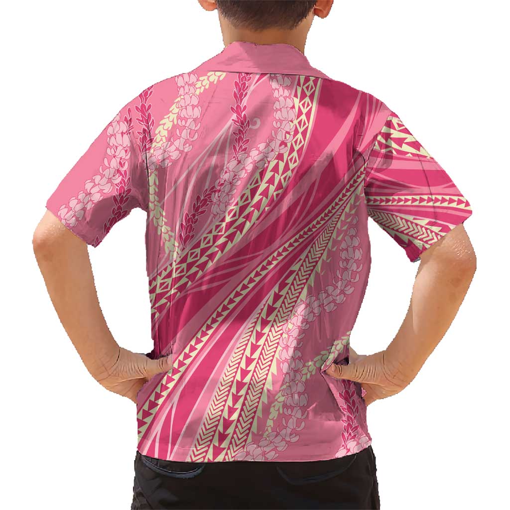 Polynesian Puakeniken Pikake Twisted Lei Hawaiian Shirt Rose Pink LT7 - Polynesian Pride