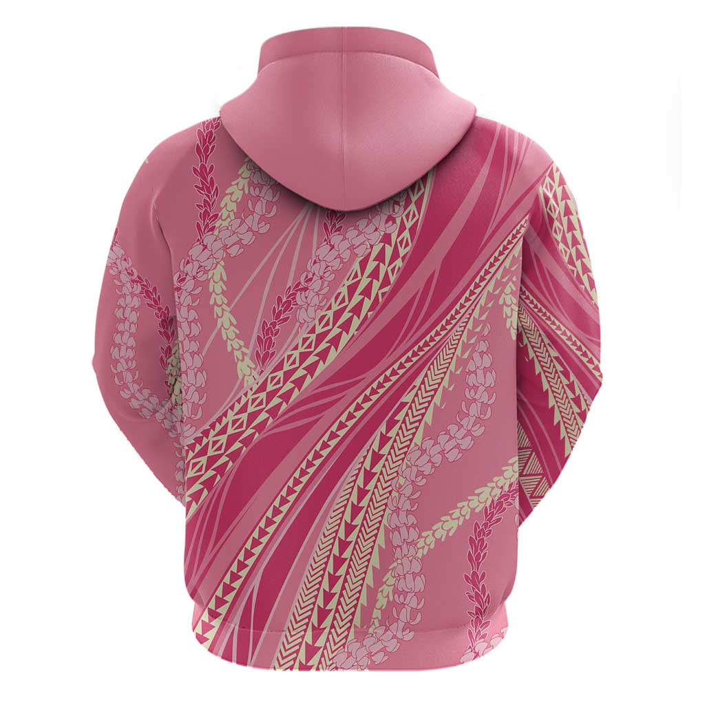 Polynesian Puakeniken Pikake Twisted Lei Hoodie Rose Pink LT7 - Polynesian Pride