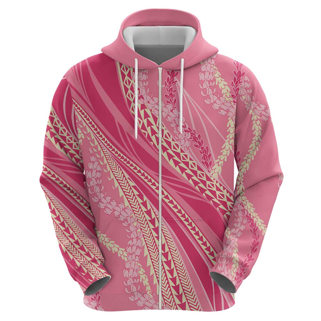 Polynesian Puakeniken Pikake Twisted Lei Hoodie Rose Pink LT7 - Polynesian Pride
