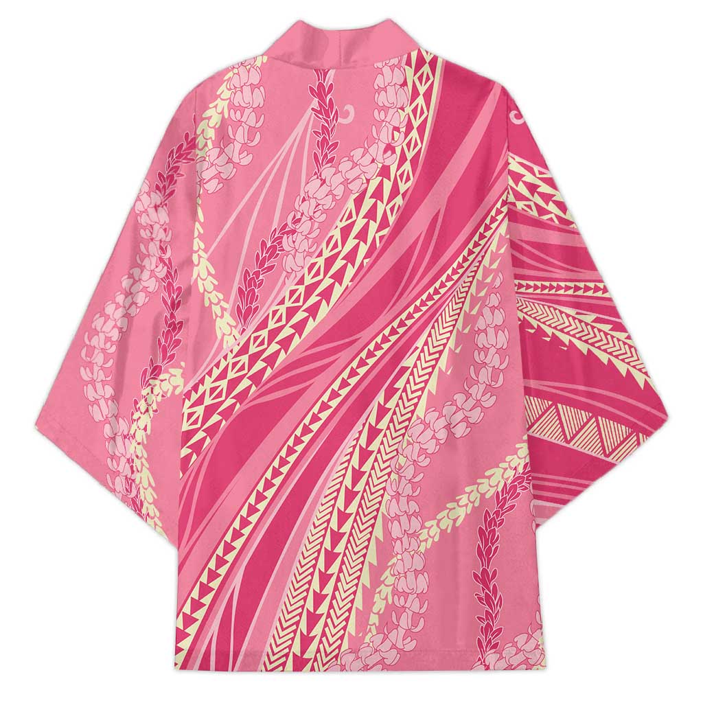Polynesian Puakeniken Pikake Twisted Lei Kimono Rose Pink LT7 - Polynesian Pride