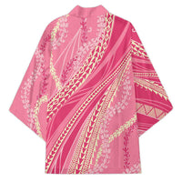 Polynesian Puakeniken Pikake Twisted Lei Kimono Rose Pink LT7 - Polynesian Pride