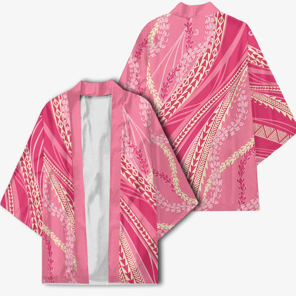 Polynesian Puakeniken Pikake Twisted Lei Kimono Rose Pink LT7 - Polynesian Pride