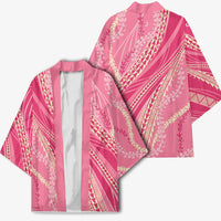 Polynesian Puakeniken Pikake Twisted Lei Kimono Rose Pink LT7 - Polynesian Pride