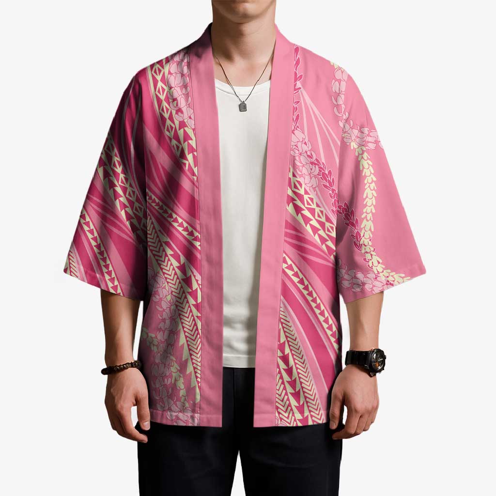 Polynesian Puakeniken Pikake Twisted Lei Kimono Rose Pink LT7 - Polynesian Pride