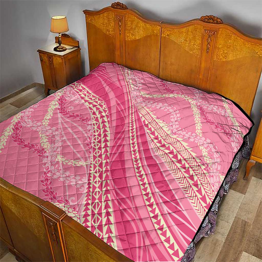 Polynesian Puakeniken Pikake Twisted Lei Quilt Rose Pink LT7 - Polynesian Pride