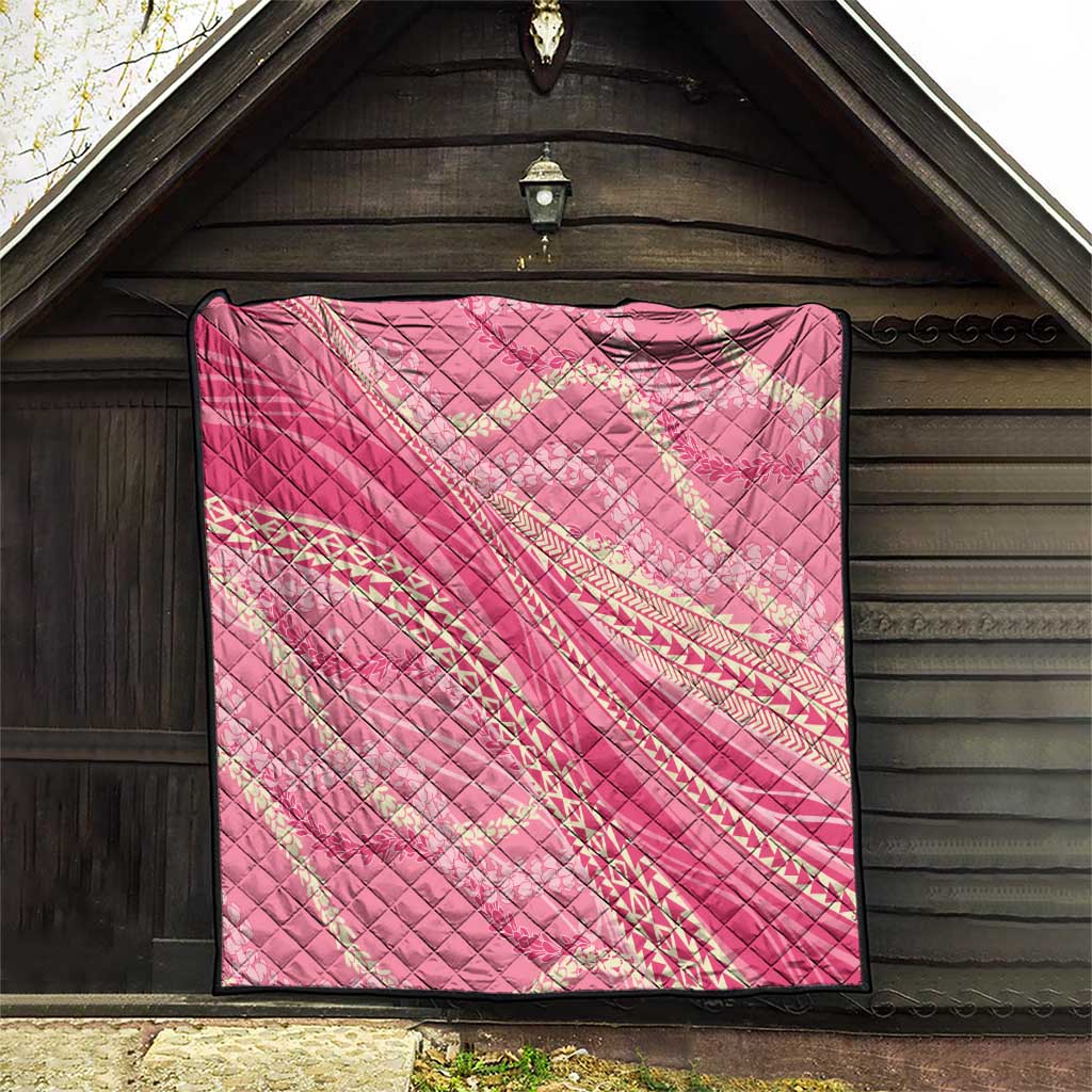 Polynesian Puakeniken Pikake Twisted Lei Quilt Rose Pink LT7 - Polynesian Pride