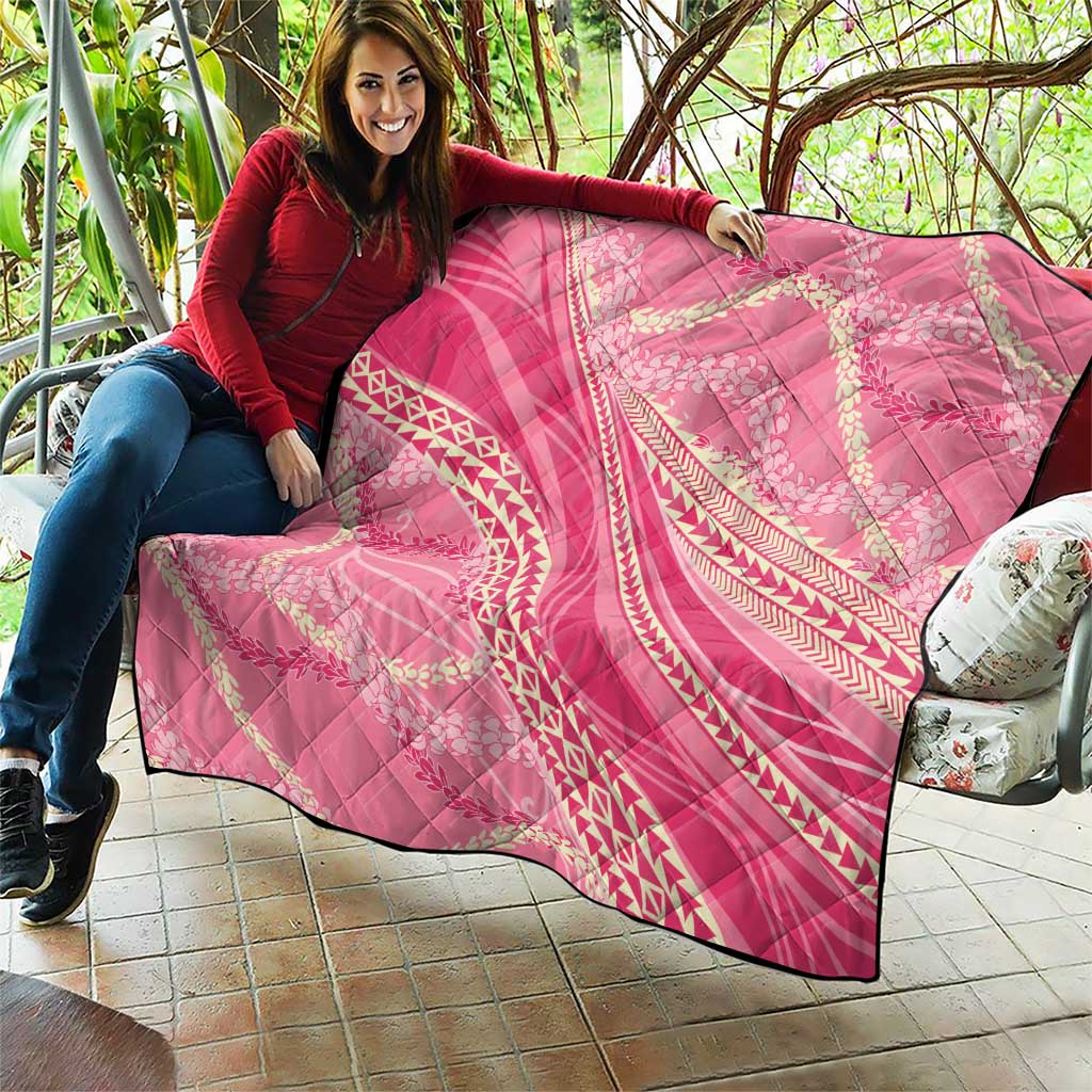 Polynesian Puakeniken Pikake Twisted Lei Quilt Rose Pink LT7 - Polynesian Pride