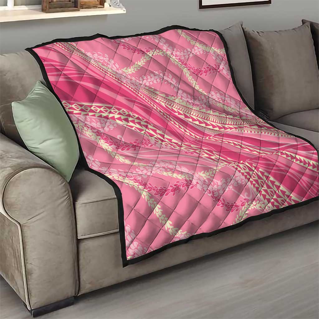Polynesian Puakeniken Pikake Twisted Lei Quilt Rose Pink LT7 - Polynesian Pride