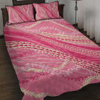 Polynesian Puakeniken Pikake Twisted Lei Quilt Bed Set Rose Pink LT7 Rose Pink - Polynesian Pride