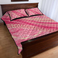 Polynesian Puakeniken Pikake Twisted Lei Quilt Bed Set Rose Pink LT7 - Polynesian Pride