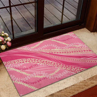 Polynesian Puakeniken Pikake Twisted Lei Rubber Doormat Rose Pink LT7 - Polynesian Pride
