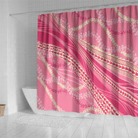 Polynesian Puakeniken Pikake Twisted Lei Shower Curtain Rose Pink LT7 - Polynesian Pride