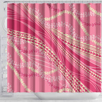 Polynesian Puakeniken Pikake Twisted Lei Shower Curtain Rose Pink LT7 - Polynesian Pride
