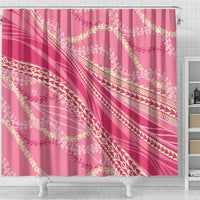 Polynesian Puakeniken Pikake Twisted Lei Shower Curtain Rose Pink LT7 - Polynesian Pride