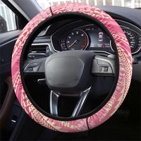 Polynesian Puakeniken Pikake Twisted Lei Steering Wheel Cover Rose Pink LT7 - Polynesian Pride