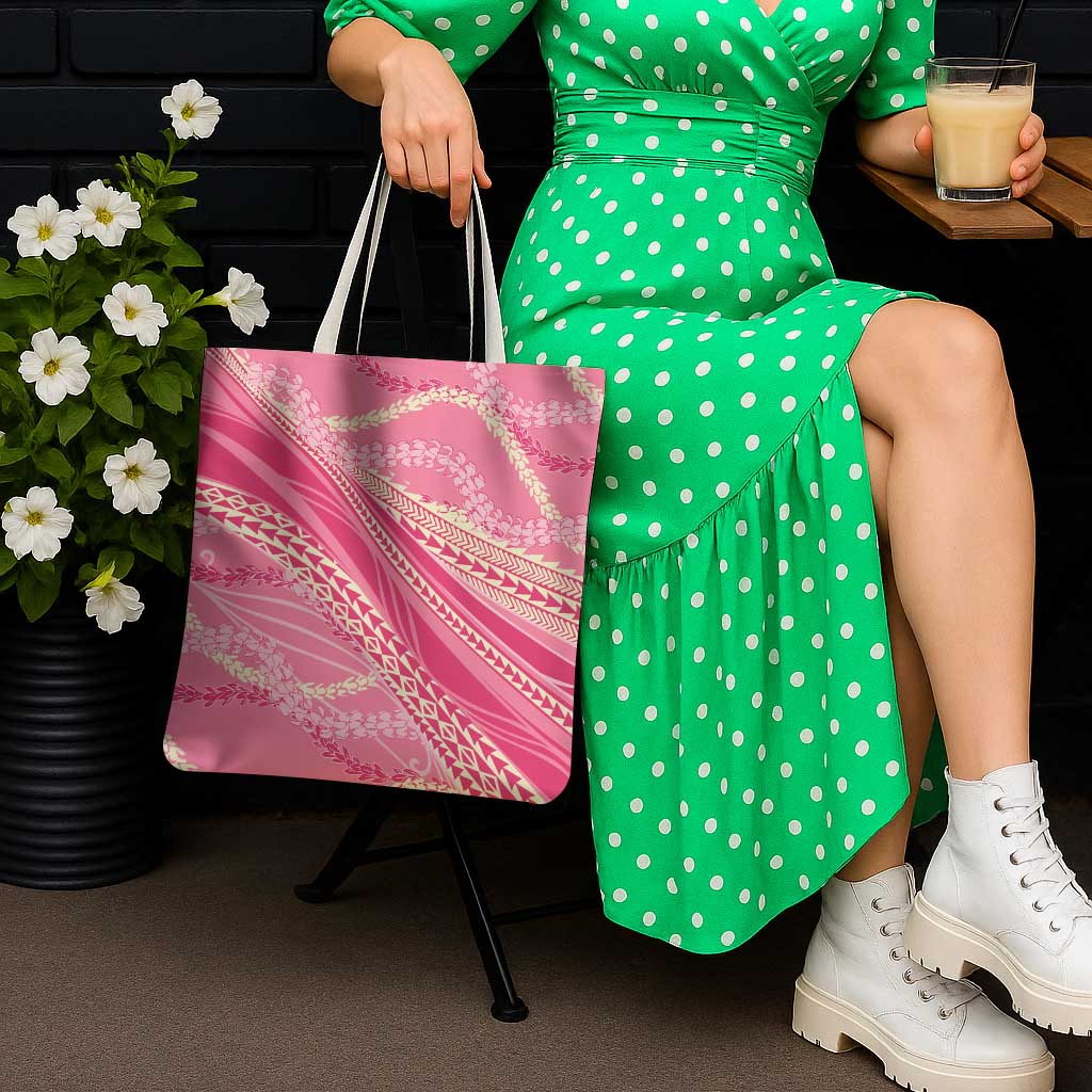 Polynesian Puakeniken Pikake Twisted Lei Tote Bag Rose Pink LT7 - Polynesian Pride