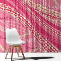 Polynesian Puakeniken Pikake Twisted Lei Window Curtain Rose Pink LT7 - Polynesian Pride