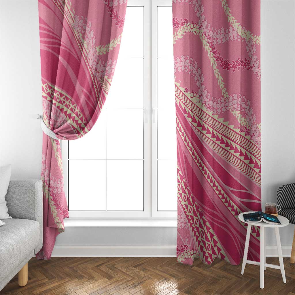 Polynesian Puakeniken Pikake Twisted Lei Window Curtain Rose Pink LT7 - Polynesian Pride