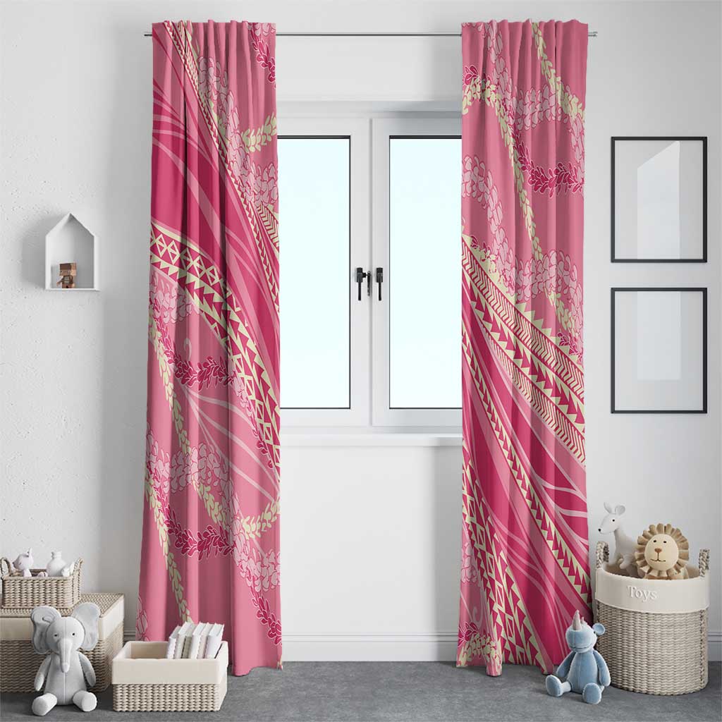 Polynesian Puakeniken Pikake Twisted Lei Window Curtain Rose Pink LT7 - Polynesian Pride