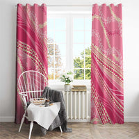 Polynesian Puakeniken Pikake Twisted Lei Window Curtain Rose Pink LT7 - Polynesian Pride