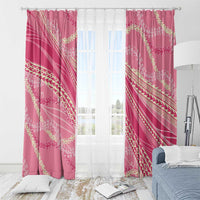 Polynesian Puakeniken Pikake Twisted Lei Window Curtain Rose Pink LT7 - Polynesian Pride